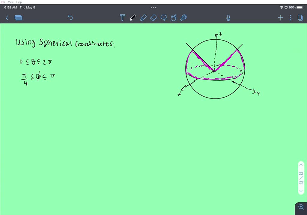 solved-25-above-the-cone-z-vx2-y2-and-below-the-sphere-x2-y2