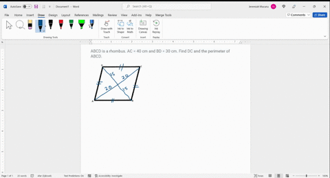 abc-d-is-a-rhombus-ac-40-cm-and-bd-30-cm-find-dc-and-the-perimeter-of-abcd-a-dc-perimeter-of-abc-d-61477