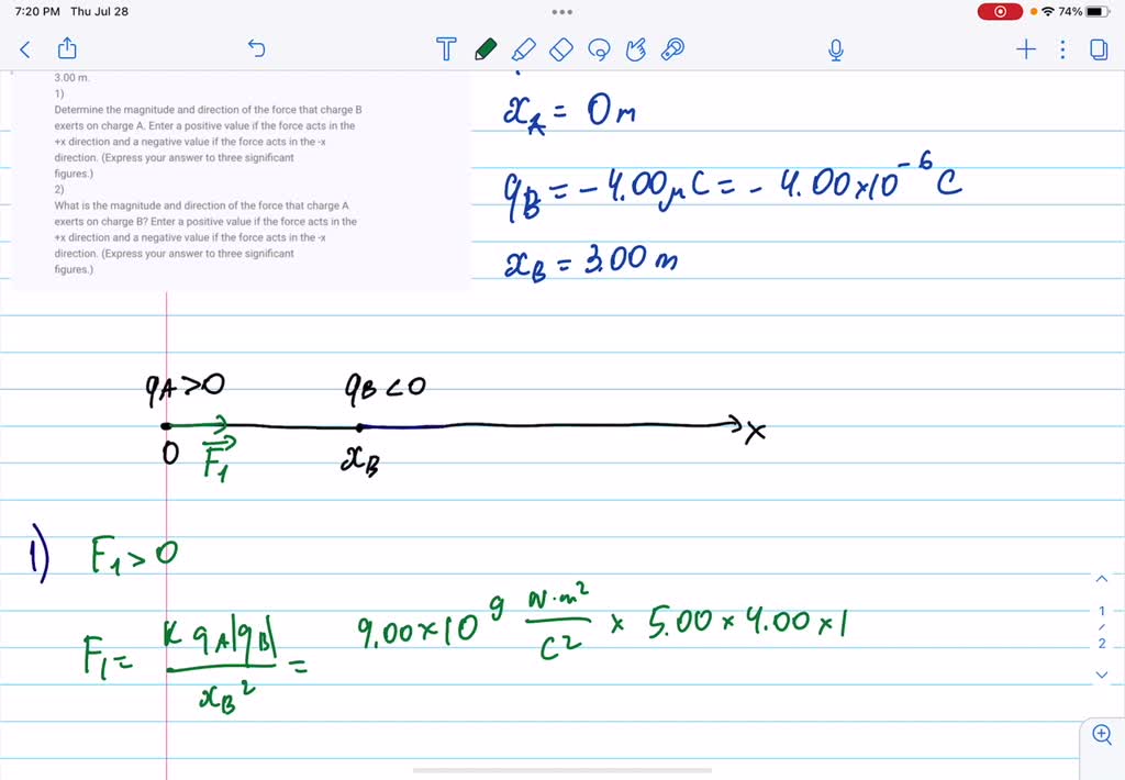 SOLVED: Point Charge A With A Charge Of +4.00 μC Is Located At The ...