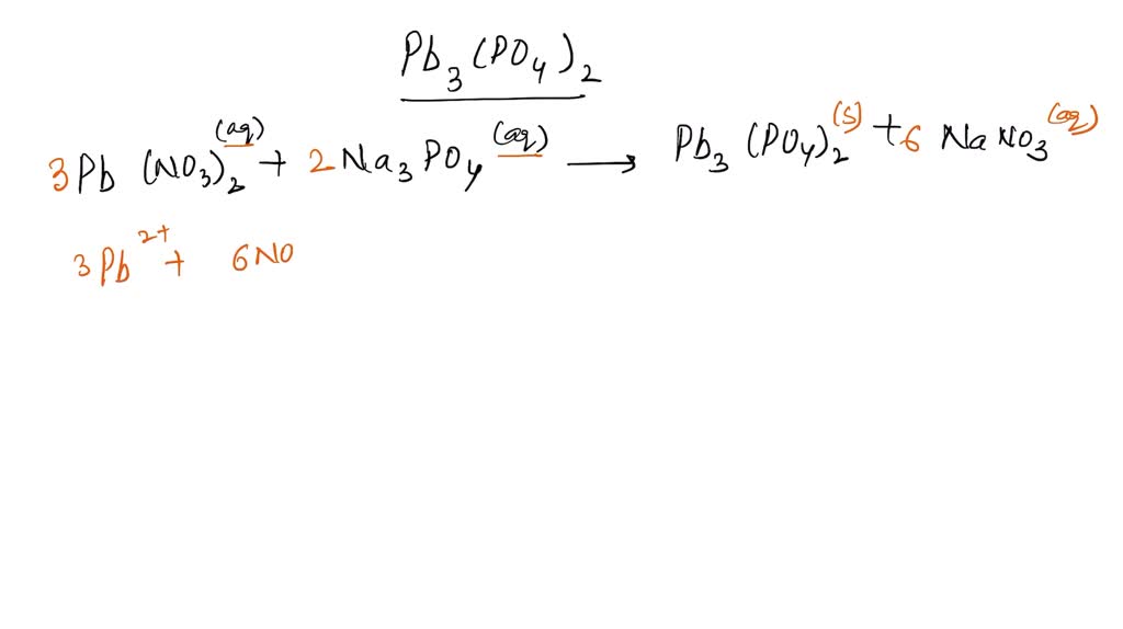 SOLVED Write the net ionic equation for the precipitation of lead(II