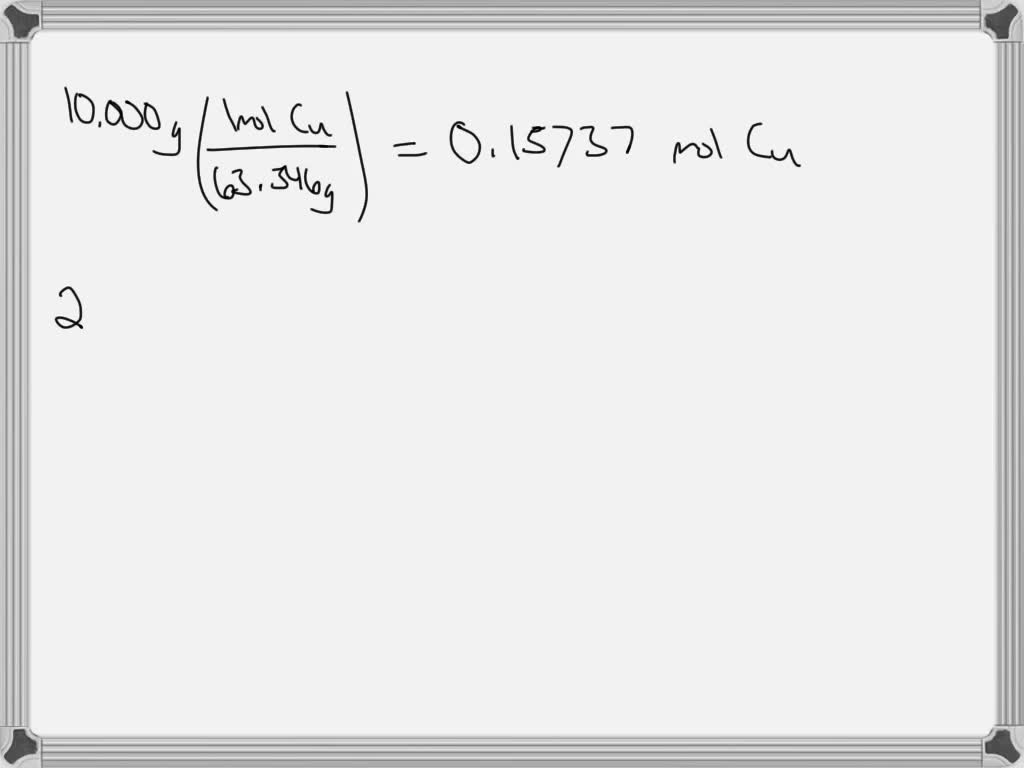 SOLVED Table 1 Mass of empty crucible 35.000 g Mass of copper (II) carbonate hydroxide and