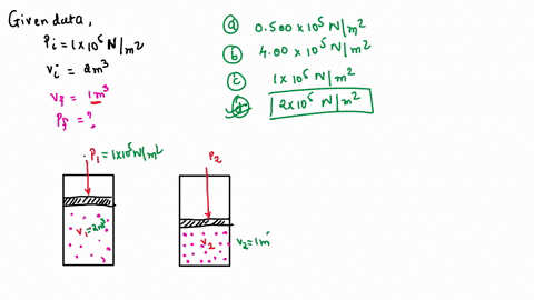 an-ideal-gas-is-at-a-pressure-100-105-nm2-and-occupies-a-volume-200-m3-if-the-gas-is-compressed-to-a-volume-100-m3-while-the-temperature-remains-constant-what-will-be-the-new-pressure-in-the-05933