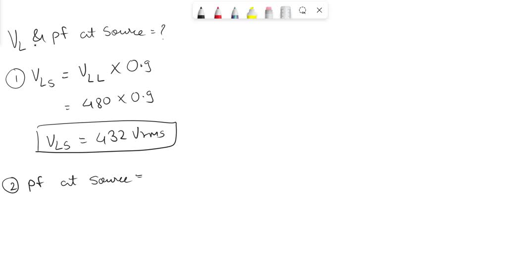 E11.14 If the line voltage at the load is 480 V rms in Fig.E11.14, find