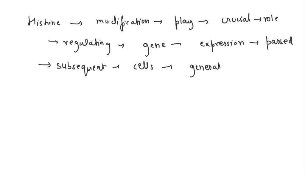 SOLVED: How do histone modifications affect the cell? How are histone ... Biology Diagrams