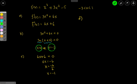 find-the-following-given-fx-x3-3x2-5-for-3x1-a-f-and-f-b-critical-points-of-f-c-inflection-points-of-f-d-local-and-global-max-and-min-e-sketch-f-on-3x1-41107