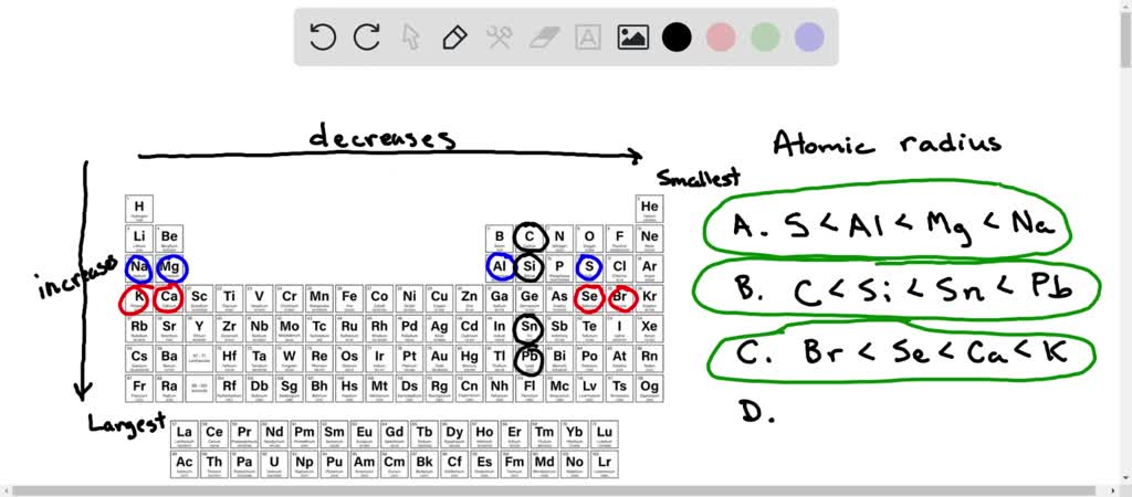 SOLVED: Order the following elements from smallest to largest atomic ...