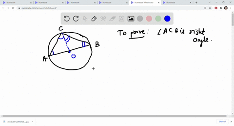 prove-analytically-that-if-a-and-b-are-the-ends-of-a-diameter-of-a-circle-and-c-is-any-point-on-the-circle-then-the-angle-acb-is-a-right-angle-56207