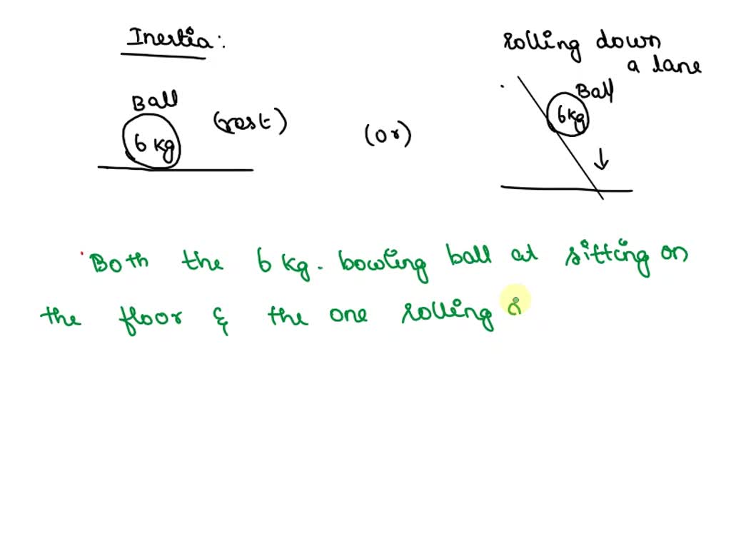 SOLVED 3. Which has more inertia, a 6kg bowling ball sitting on the