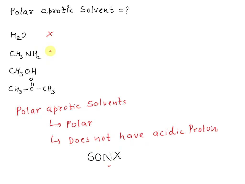 Solved Which Of The Following Is A Polar Aprotic Solvent A Water B Ch3nh2 C Methanol D 0057