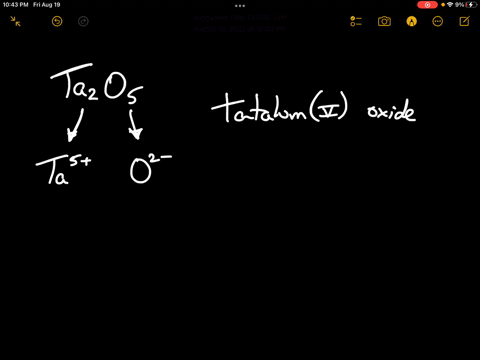 what-is-the-systematic-name-of-ta2o5-if-the-charge-on-the-metal-remained-constant-and-then-sulfur-was-substituted-for-oxygen-how-would-the-formula-change-50524