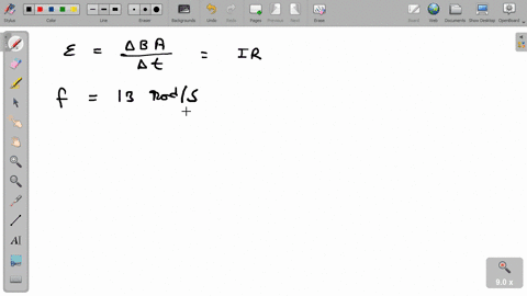 the-drawing-shows-a-copper-wire-negligible-resistance-bent-into-a-circular-shape-with-a-radius-of-049-m-the-radial-section-bc-is-fixed-in-place-while-the-copper-bar-ac-sweeps-around-at-an-an-60894