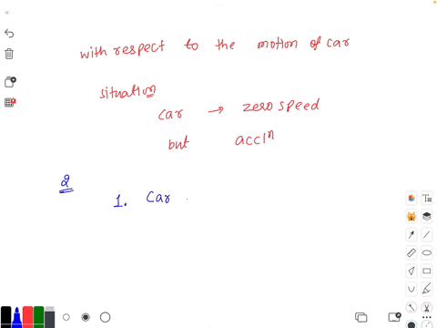 with-respect-to-the-motion-of-a-car-describe-a-situation-in-which-the-car-has-zero-speed-but-has-a-definite-acceleration-05426