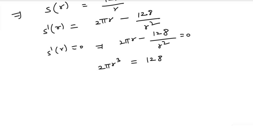 A cylindrical container with circular base is to hold 64 in3. Find its ...