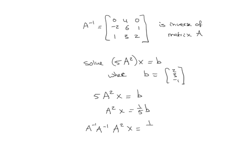 Invertrible Square Matrix Example An example similar to the exercise below is explained in the video The ...