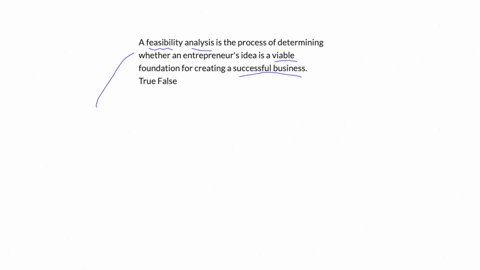 a-feasibility-analysis-is-the-process-of-determining-whether-an-entrepreneurs-idea-is-a-viable-foundation-for-creating-a-successful-business-true-false