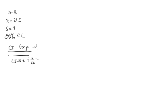 use-the-confidence-level-and-sample-data-to-find-a-confidence-interval-for-estimating-the-population-mean-boldsymbolmu-beginarrayl-n12-barx219-endarray-confidence-level-99-sample-standard-deviation-54