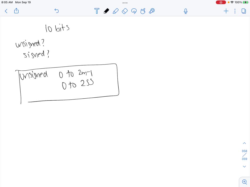 SOLVED: What is the range of decimal values that can be represented by ...