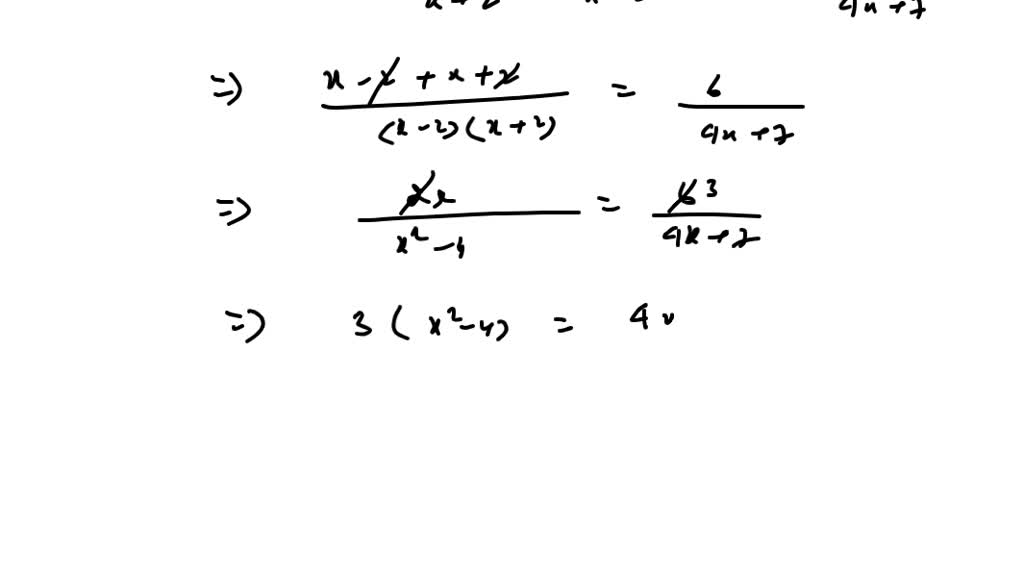 SOLVED: the sum of reciprocals of (x+2) and (x-2) is equal to 6 times ...