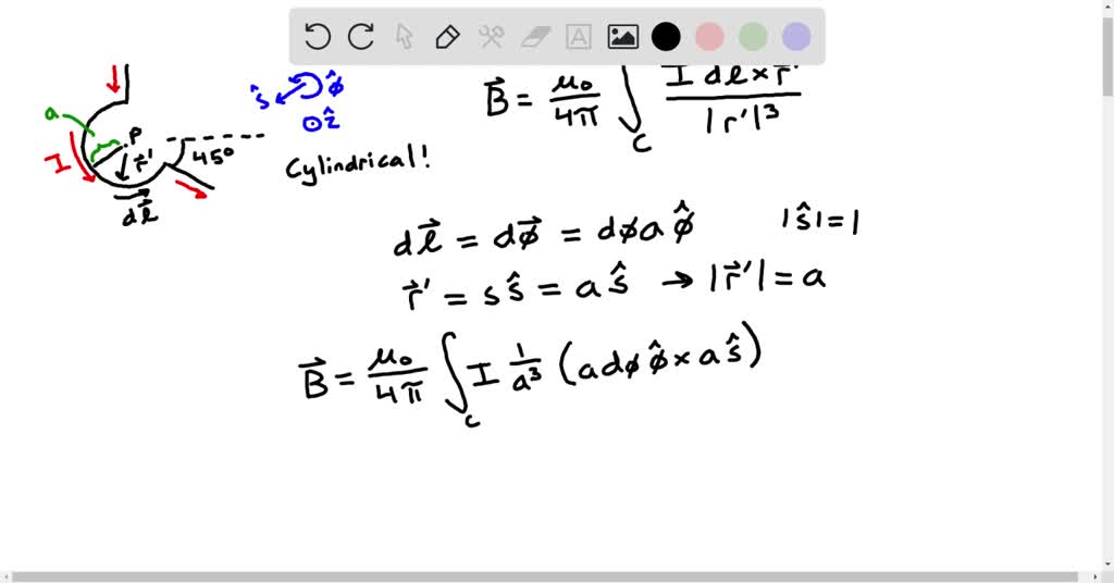 Solved Question 9 Points Use Biot Savart Law Find The Magnetic Field At Point P In The 