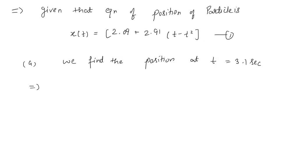 SOLVED: A particle moves along the x-axis according to the equation x ...