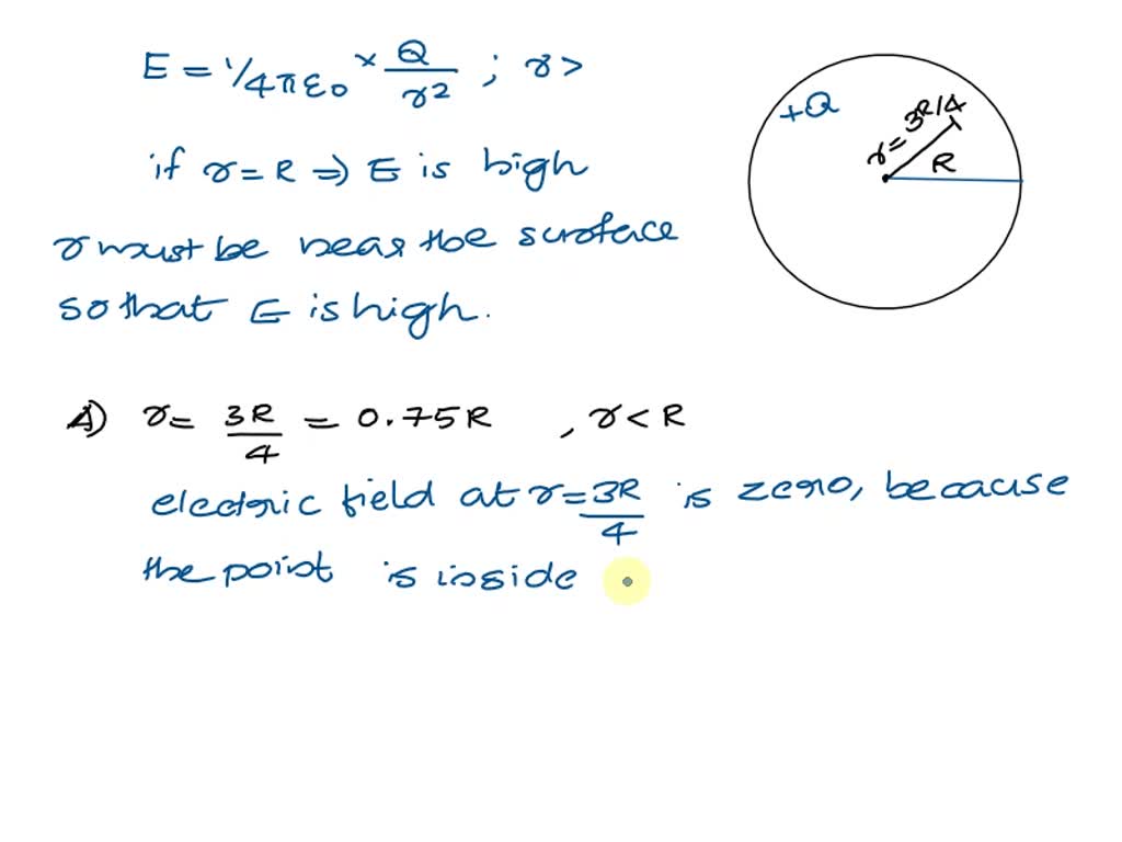 SOLVED: A thin spherical shell of radius R has a total charge +Q ...