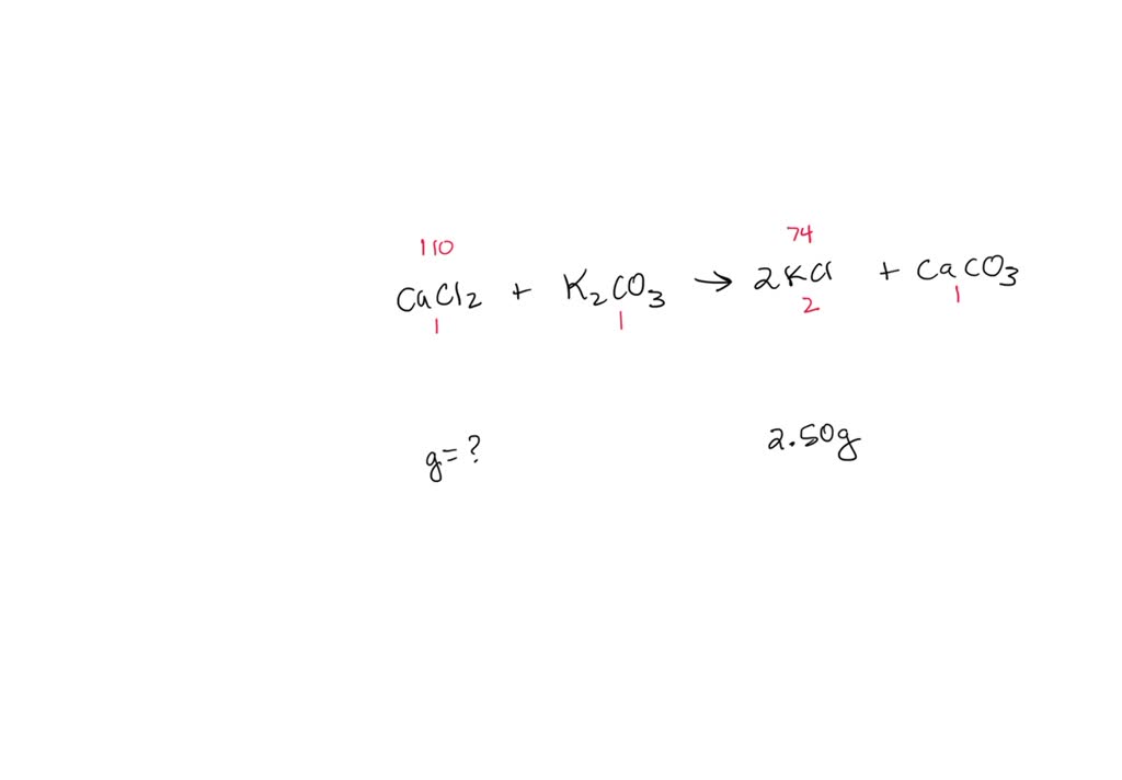 SOLVED: How many grams of calcium chloride are needed to produce 2.50 g ...