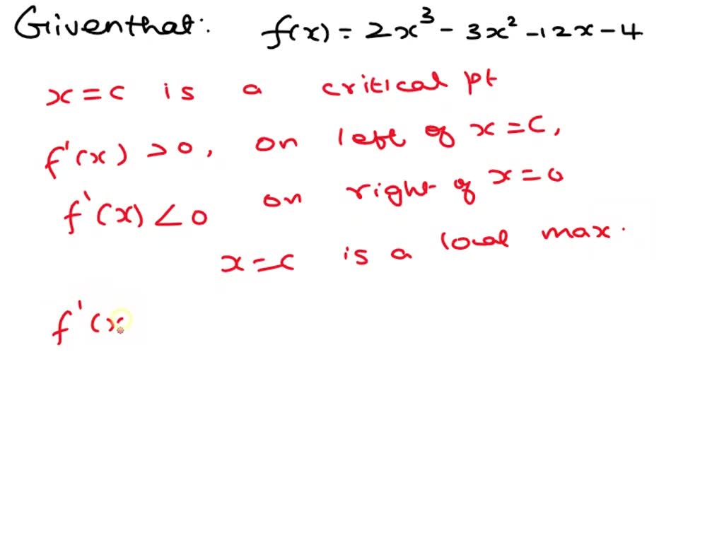 Solved 2 find the relative maxima and minima of the function f x 2 x