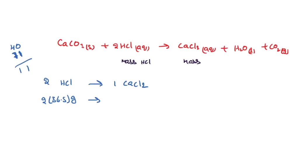 SOLVED: Design a concept map for the following reaction. CaCO3(s)+2 HCl ...