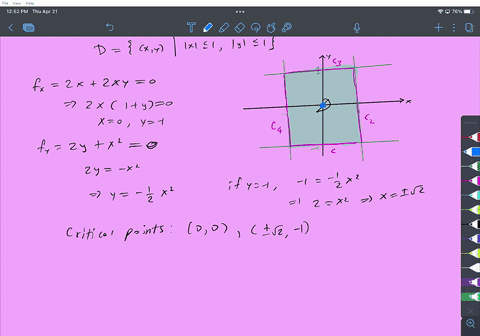 find-the-absolute-maximum-and-minimum-values-of-f-on-the-set-d-flx-y-x2-y2-x2y-9-d-x-y-ixl-1-lyl-1-maximum-minimum-34416