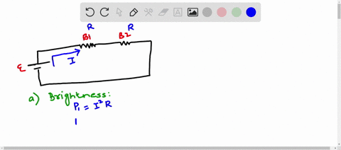 a-circuit-contains-a-battery-and-two-identical-bulbs-in-series-how-will-the-brightness-of-the-bulbs-compare-how-does-the-current-compare-after-this-draw-a-diagram-where-a-battery-drives-two-10327