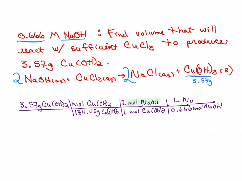 SOLVED calculate the volume of ml of 0.666 M sodium hydroxide that