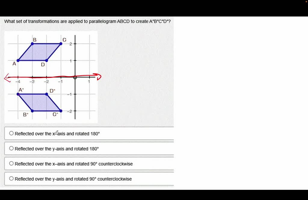 SOLVED: 'Trapezoid ABCD Rotated 90" Counter-clockwise About The Origin ...