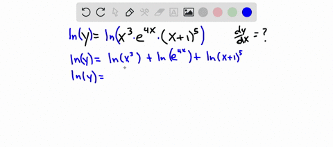 given-yx3e4xx15-y-x-3-e-4-x-x-1-5-use-logarithmic-differentiation-to-find-dydx-d-y-d-x