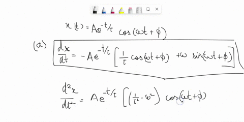 in-this-quiz-you-till-prove-the-solution-ofa-damped-oscillation-is-xt-ae-tr-cos-wt-0-calculate-d-and-show-that-xt-is-the-solution-ofm-b4-kr-0-what-are-and-w-from-the-equation-write-down-t-an-62093