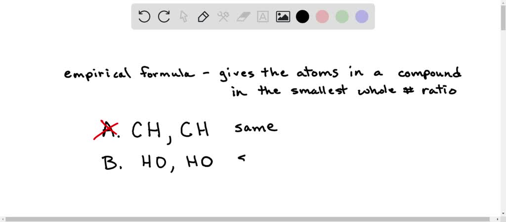 SOLVED Which compounds do not have the same empirical formula A