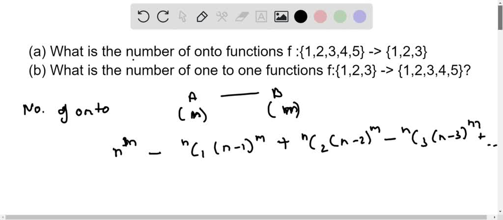 SOLVED: (a) What Is The Number Of Onto Functions F :1,2,3,4,5 -> 1,2,3 ...