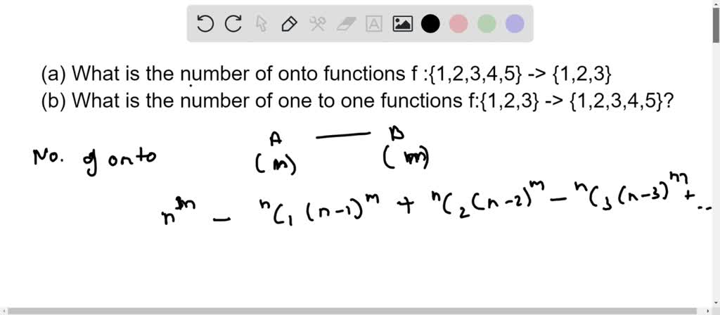 SOLVED a What Is The Number Of Onto Functions F 1 2 3 4 5 1 2 3 