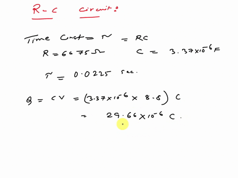 shown-in-the-figure-below-is-an-rc-circuit-at-t0-the-capacitor-already-contains-charge-and-as-result-has-a-voltage-of-880-volts-the-resistor-has-r-6675-02-and-the-capacitor-has-c-337e-06-far-51602