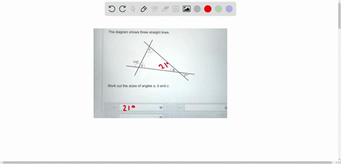the-diagram-shows-three-straight-lines-110-b-21-work-out-the-sizes-of-angles-a-b-and-c-b-8-414s-wed-27-jan-question-progtess-hamewatk-prograss-swowai-the-diagram-shows-three-straight-lines-1-89665