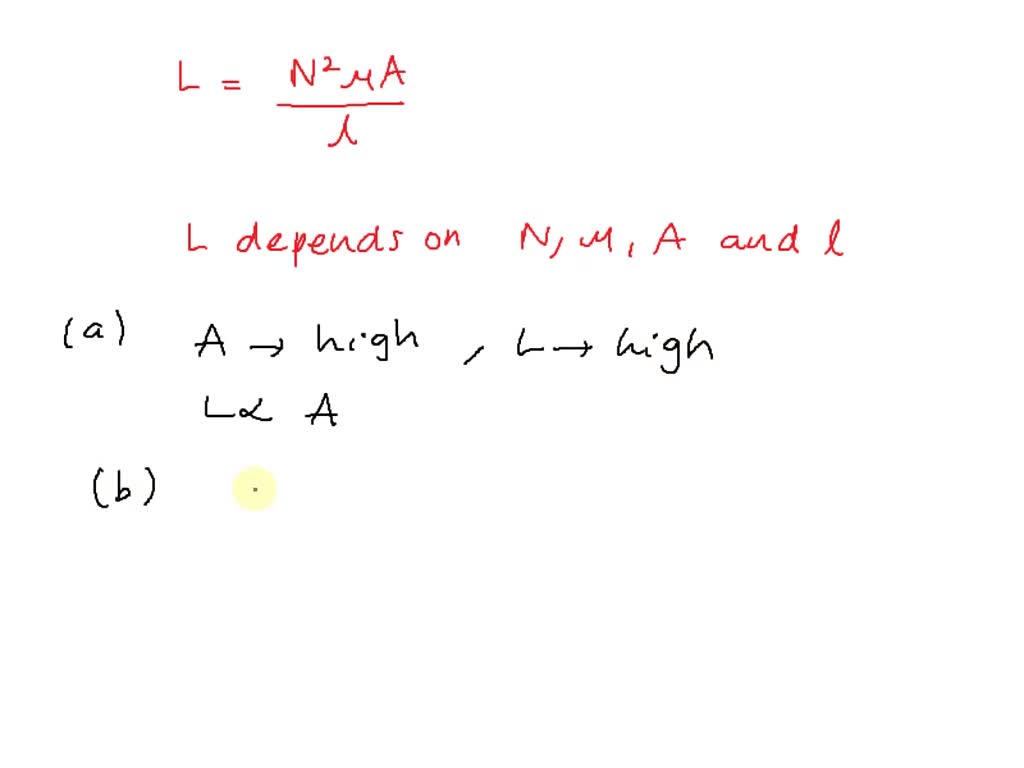 SOLVED: 'Identify the statement from the following when the inductance ...