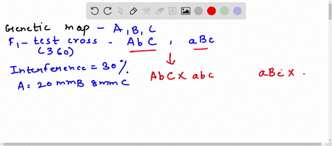 4-a-genetic-map-for-the-a-b-and-c-genes-is-shown-below-use-the-map-and-predict-the-f1-testcross-progeny-numbers-when-pure-breeding-a-b-c-and-pure-breeding-a-b-c-parents-are-crossed-together-75893