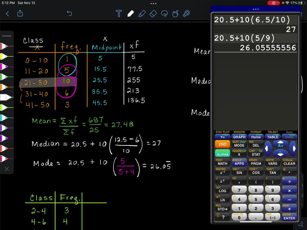 solved-calculate-mean-median-mode-from-the-following-grouped-data