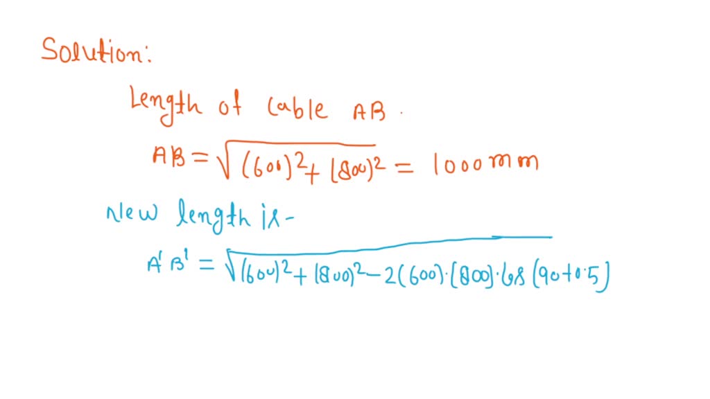 SOLVED Part of a control linkage for an airplane consists of a rigid