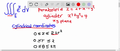 use-cylindrical-coordinates_-evaluate-the-integral-where-e-is-enclosed-by-the-paraboloid-2-2-x2-y-the-cylinder-x2-y2-4-and-the-xy-plane-fi-ez-dv-64456