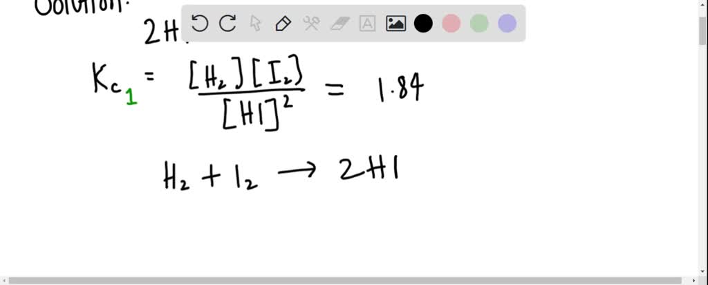 SOLVED: The equilibrium constant is given for two of the reactions ...