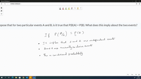 suppose-that-for-two-particular-events-a-and-b-is-it-true-that-pba-pb-what-does-this-imply-about-the-two-events