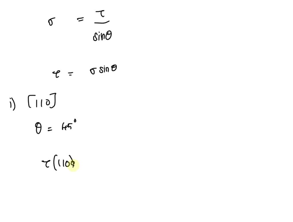 SOLVED A single crystal of a metal that has the BCC crystal structure