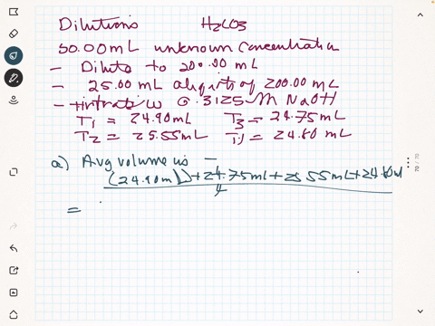a-first-year-chemistry-laboratory-involved-the-students-to-perform-volumetric-analysis-of-a-solution-of-carbonic-acid-h2co3-of-unknown-concentration-with-a-view-to-determine-the-concentratio-68862