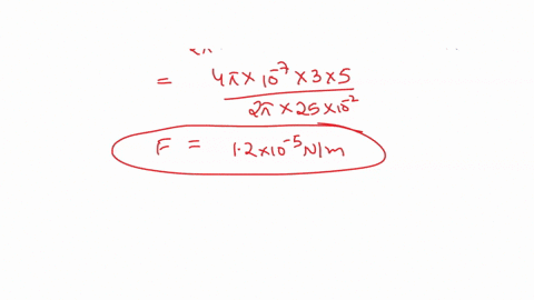 a-wire-carrying-a-current-of-3-amps-is-25-cm-away-from-a-parallel-wire-carrying-a-current-of-5-amps-in-the-same-direction-a-what-is-the-magnitude-of-the-force-per-unit-length-on-the-first-wi-07878