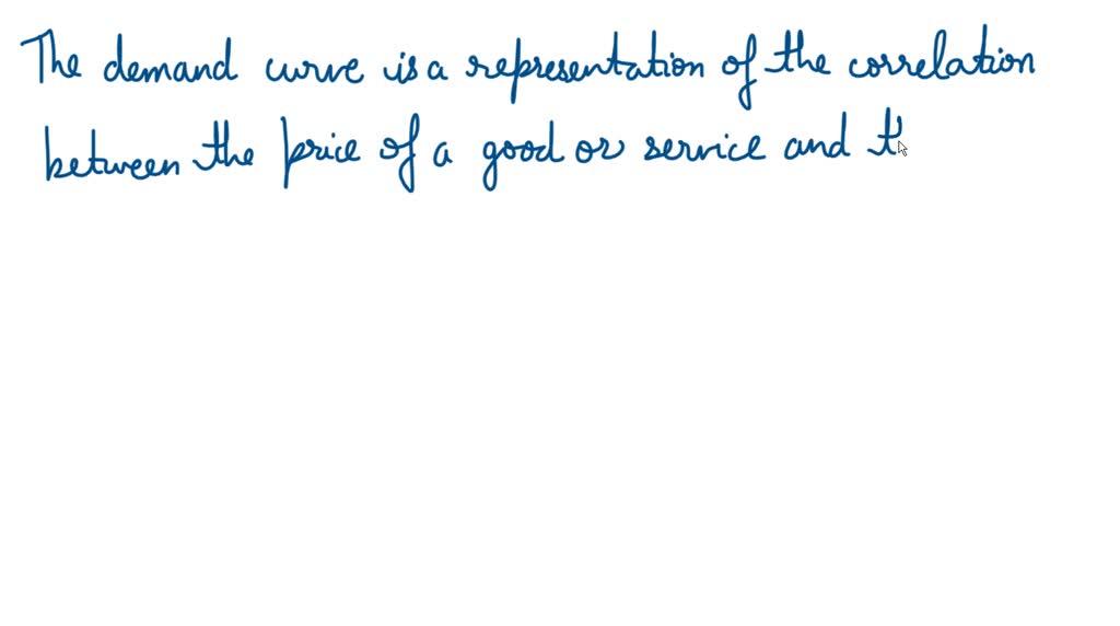 SOLVED: A demand curve shows the relationship between price and